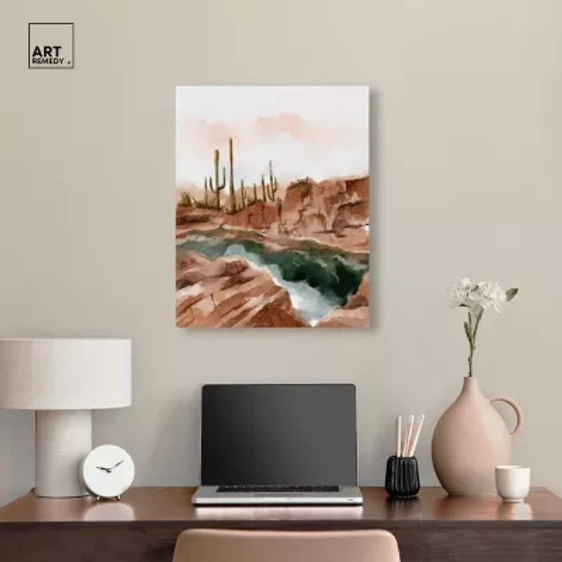 ART REMEDY® "Hot Springs In June" Giclee Nature And Landscape Canvas Art