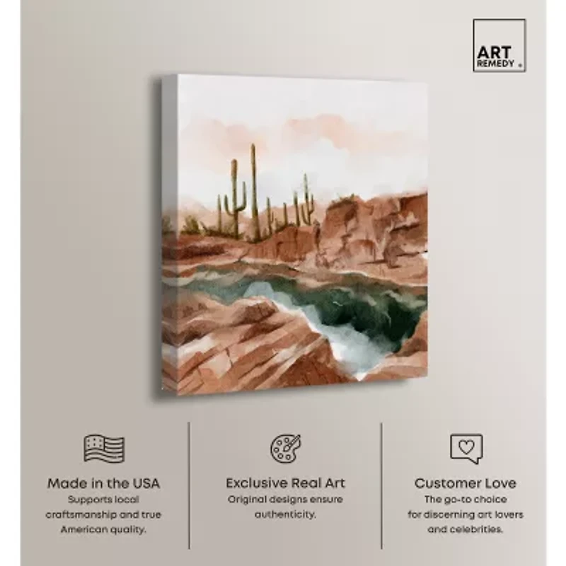 ART REMEDY® "Hot Springs In June" Giclee Nature And Landscape Canvas Art