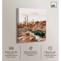 ART REMEDY® "Hot Springs In June" Giclee Nature And Landscape Canvas Art