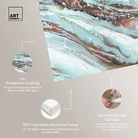 ART REMEDY® "Mint Waves" Giclee Abstract Canvas Art