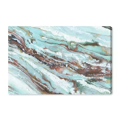 ART REMEDY® "Mint Waves" Giclee Abstract Canvas Art