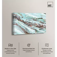 ART REMEDY® "Mint Waves" Giclee Abstract Canvas Art