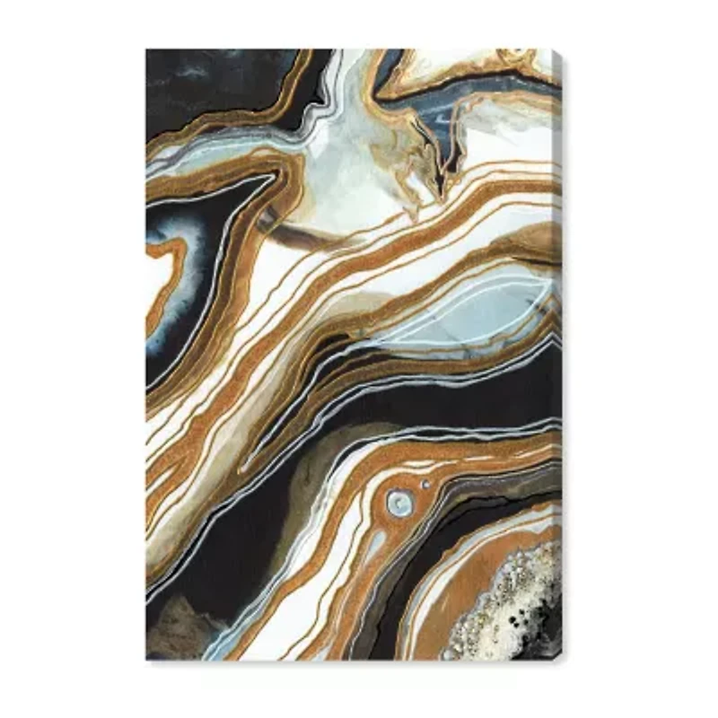 ART REMEDY® "Black And Gold I" Giclee Abstract Canvas Art