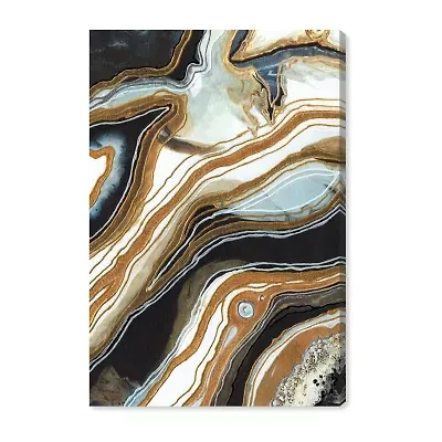 ART REMEDY® "Black And Gold I" Giclee Abstract Canvas Art