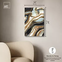 ART REMEDY® "Black And Gold I" Giclee Abstract Canvas Art