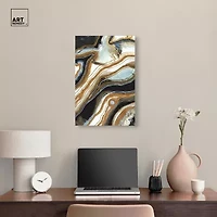 ART REMEDY® "Black And Gold I" Giclee Abstract Canvas Art