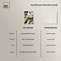 ART REMEDY® "Black And Gold I" Giclee Abstract Canvas Art