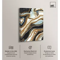 ART REMEDY® "Black And Gold I" Giclee Abstract Canvas Art