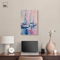 ART REMEDY® Art Remedy "Pastel Sea Breeze" Giclee Canvas Print, Nautical And Coastal Canvas Art