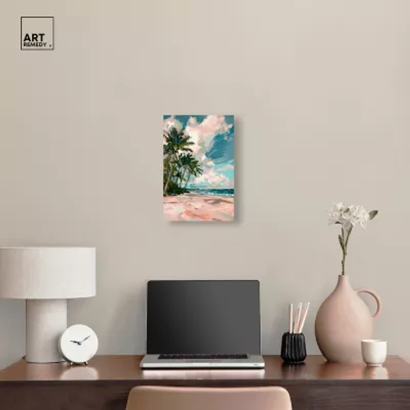 ART REMEDY® "Palms Under The Sun" Giclee Nature And Landscape Canvas Art