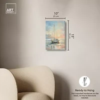 ART REMEDY® "Boat On The Shore" Giclee Nautical And Coastal Canvas Art