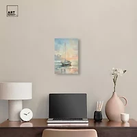 ART REMEDY® "Boat On The Shore" Giclee Nautical And Coastal Canvas Art