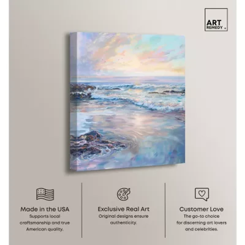 ART REMEDY® Art Remedy "Dreamy Shoreline" Giclee Canvas Print, Nature And Landscape Canvas Art