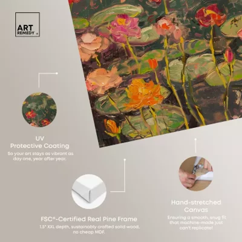 ART REMEDY® "Afternoon Visit" Giclee Nature And Landscape Canvas Art