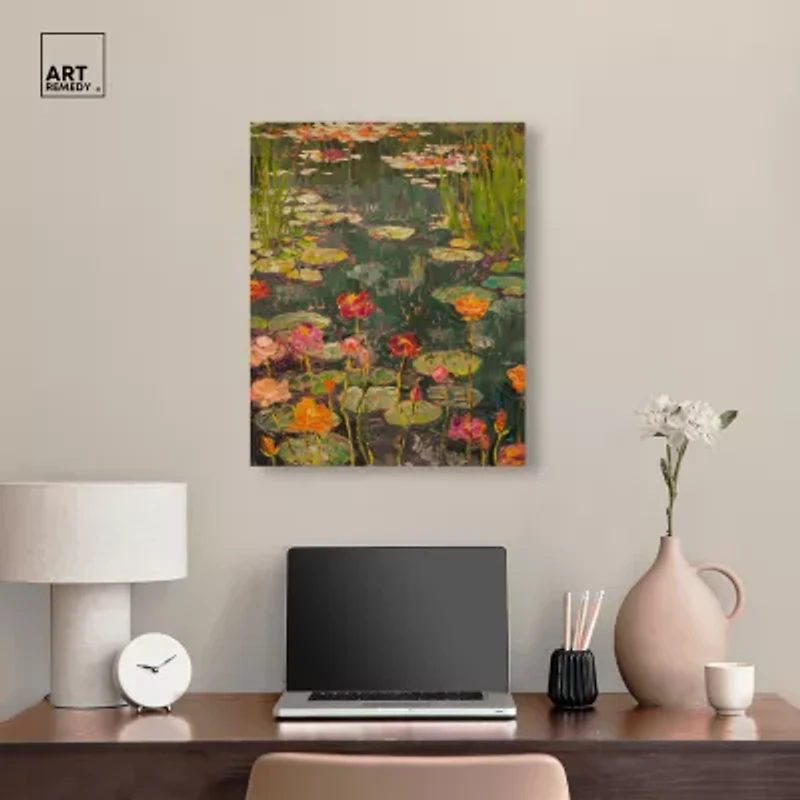 ART REMEDY® "Afternoon Visit" Giclee Nature And Landscape Canvas Art