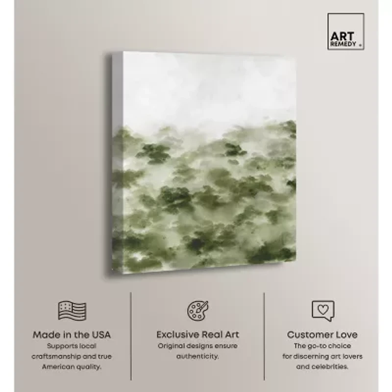 ART REMEDY® Art Remedy "Foggy Rainforest" Giclee Canvas Print, Nature And Landscape Canvas Art