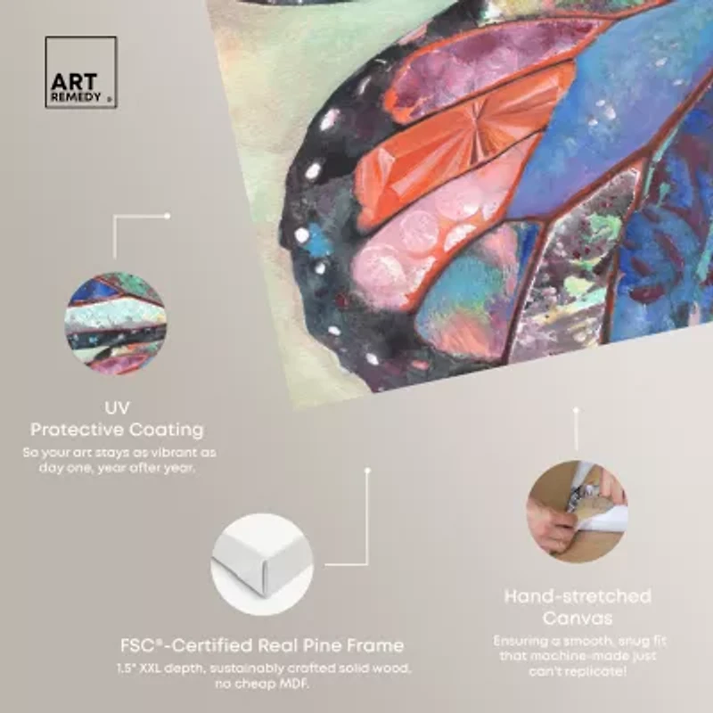 ART REMEDY® "Butterfly Part I" Giclee Animals Canvas Art