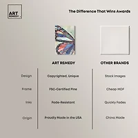 ART REMEDY® "Butterfly Part I" Giclee Animals Canvas Art