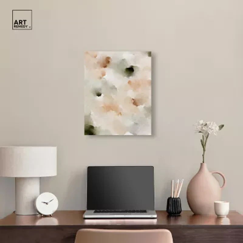 ART REMEDY® Art Remedy "Cotton Balls And Cinnamon" Giclee Canvas Print, Abstract Canvas Art