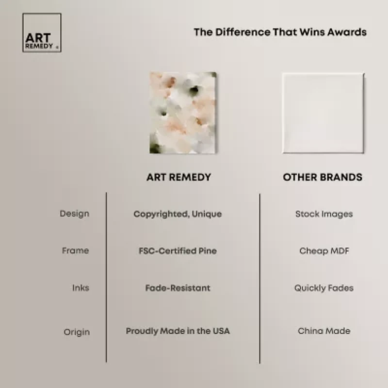 ART REMEDY® Art Remedy "Cotton Balls And Cinnamon" Giclee Canvas Print, Abstract Canvas Art