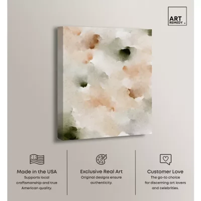 ART REMEDY® Art Remedy "Cotton Balls And Cinnamon" Giclee Canvas Print, Abstract Canvas Art
