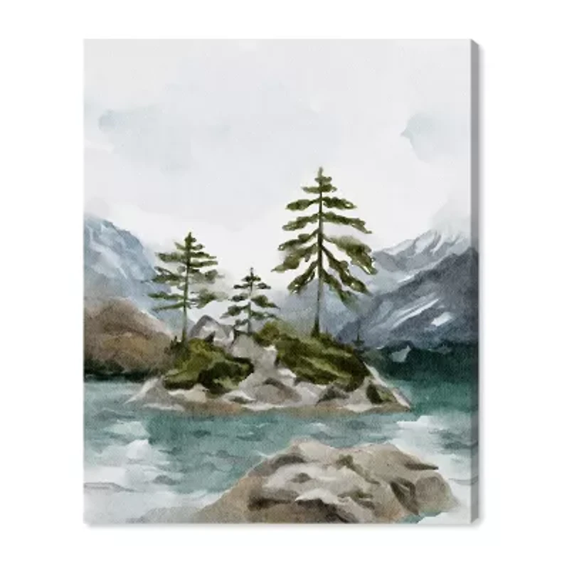 ART REMEDY® Art Remedy "Cold Winter Lake" Giclee Canvas Print