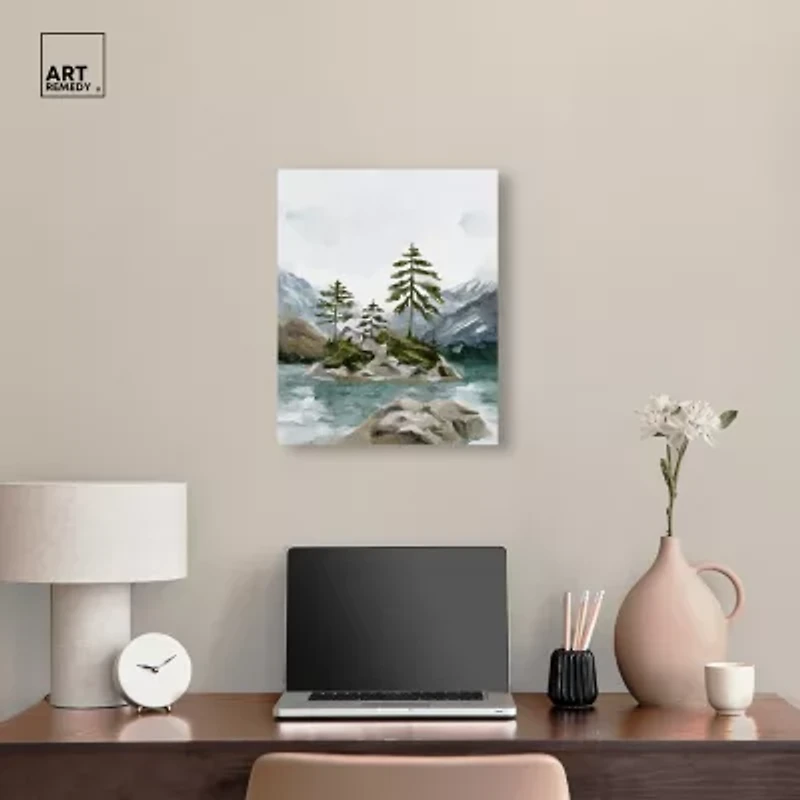 ART REMEDY® Art Remedy "Cold Winter Lake" Giclee Canvas Print