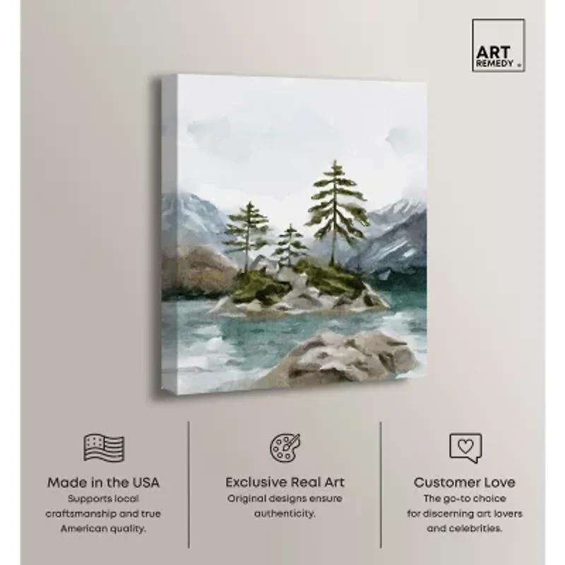 ART REMEDY® Art Remedy "Cold Winter Lake" Giclee Canvas Print