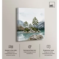 ART REMEDY® Art Remedy "Cold Winter Lake" Giclee Canvas Print