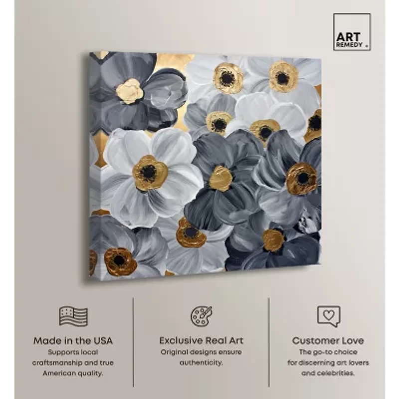 ART REMEDY® "Fields And Fields" Giclee Floral And Botanical Canvas Art