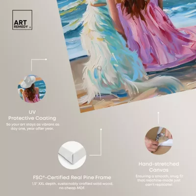 ART REMEDY® Art Remedy "Girl And Her Best Friend" Giclee Canvas Print