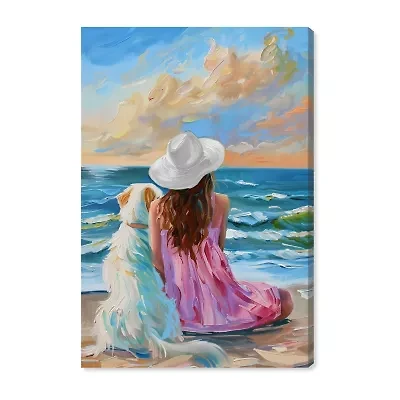 ART REMEDY® Art Remedy "Girl And Her Best Friend" Giclee Canvas Print