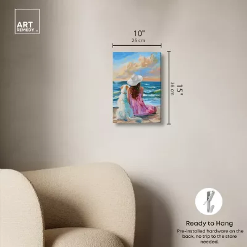 ART REMEDY® Art Remedy "Girl And Her Best Friend" Giclee Canvas Print