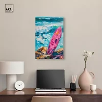 ART REMEDY® "Just A Little Break Wave" Giclee Sports And Teams Canvas Art