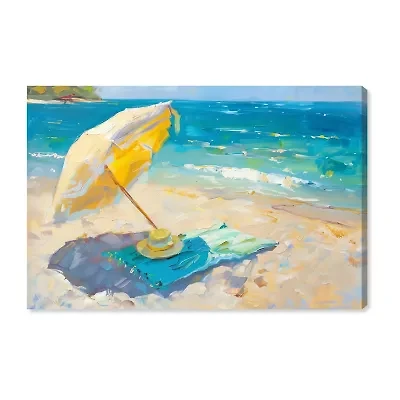 ART REMEDY® Art Remedy "Morning Beach View" Giclee Canvas Print, Nautical And Coastal Canvas Art
