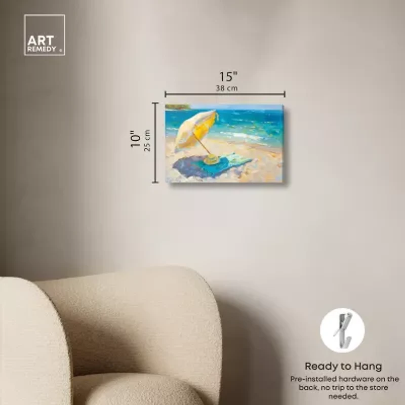 ART REMEDY® Art Remedy "Morning Beach View" Giclee Canvas Print, Nautical And Coastal Canvas Art