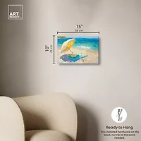 ART REMEDY® Art Remedy "Morning Beach View" Giclee Canvas Print, Nautical And Coastal Canvas Art