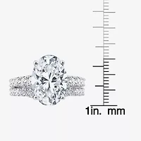 Grown Gorgeous (F,Vs2) Womens / Ct. T.W. Lab White Diamond 14K Gold or Platinum Oval Side Stone Bridal Set