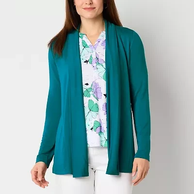 Liz Claiborne Womens Long Sleeve Open Front Tall Cardigan