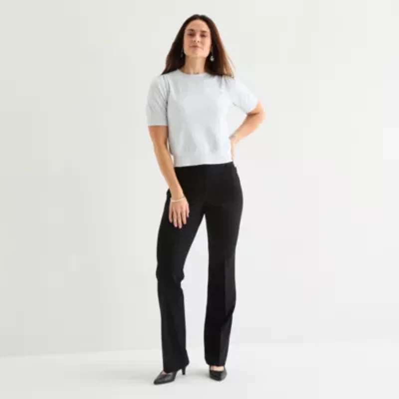 Liz Claiborne Tall Womens Crew Neck Short Sleeve Pullover Sweater