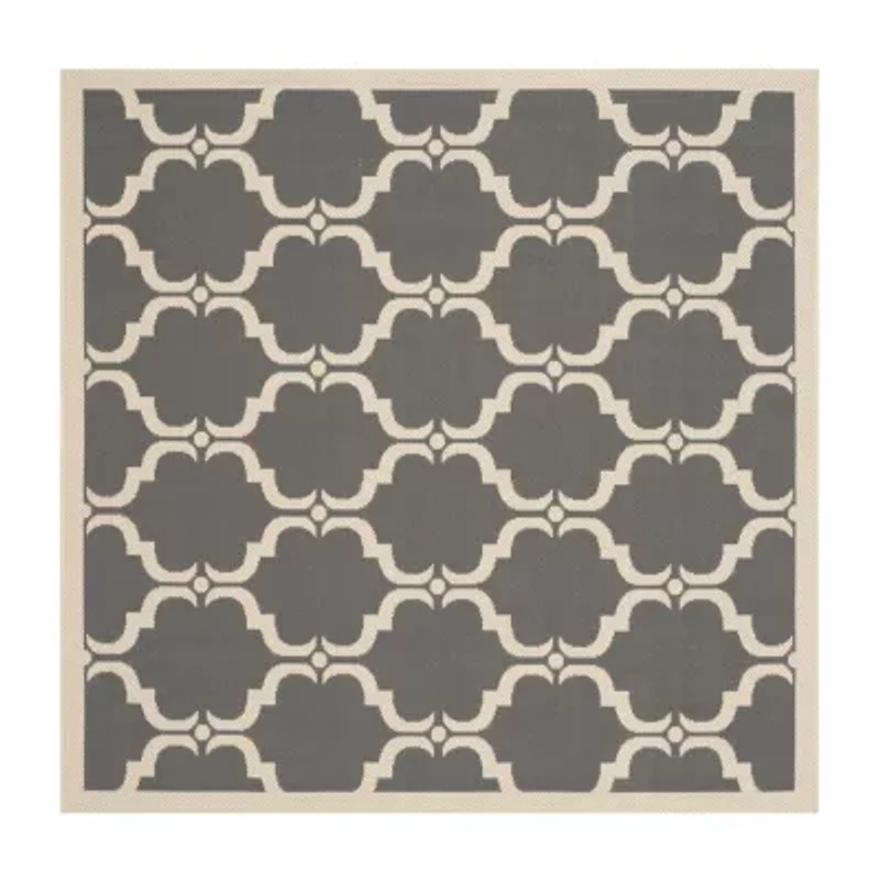 Safavieh Courtyard Collection Jobeth Geometric Indoor/Outdoor Square Area Rug