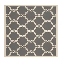 Safavieh Courtyard Collection Jobeth Geometric Indoor/Outdoor Square Area Rug