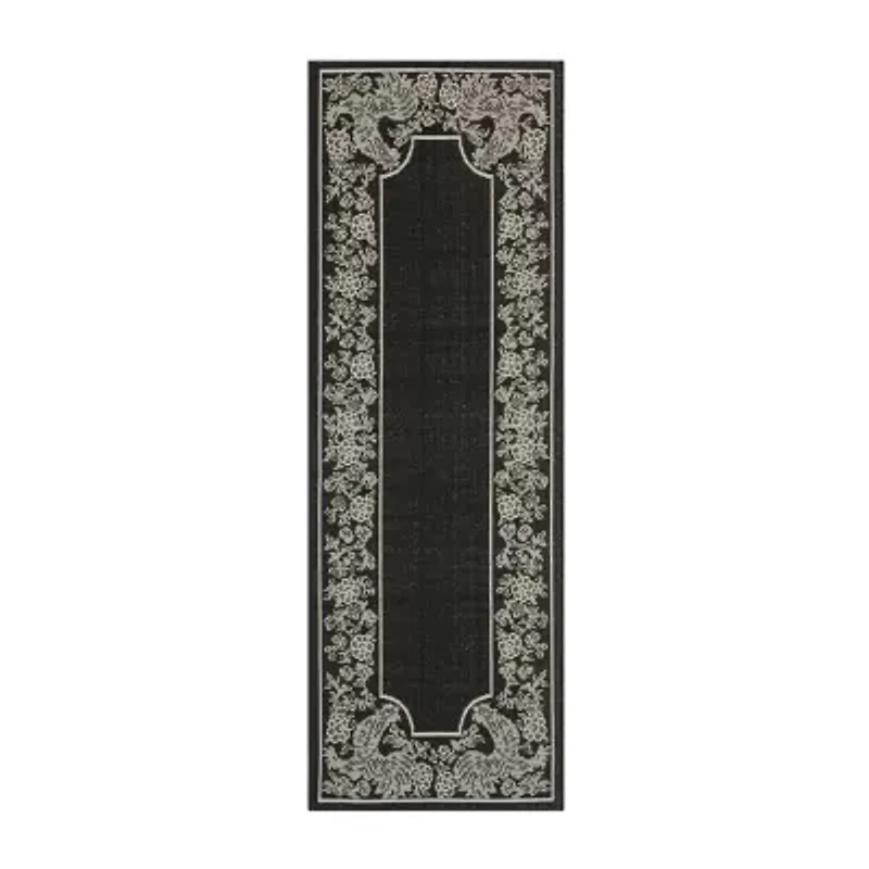 Safavieh Courtyard Collection Kestrel Oriental Indoor/Outdoor Runner Rug
