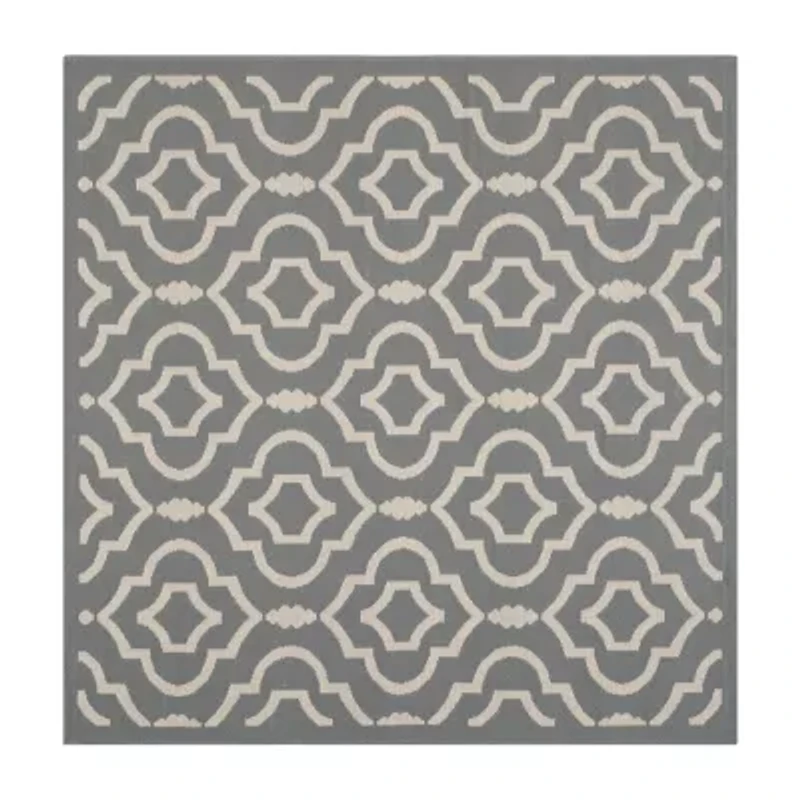 Safavieh Courtyard Collection Meryll Geometric Indoor/Outdoor Square Area Rug