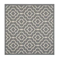 Safavieh Courtyard Collection Meryll Geometric Indoor/Outdoor Square Area Rug