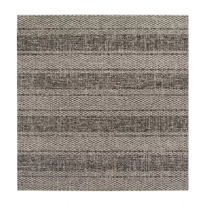 Safavieh Courtyard Collection Elena Geometric Indoor/Outdoor Square Area Rug