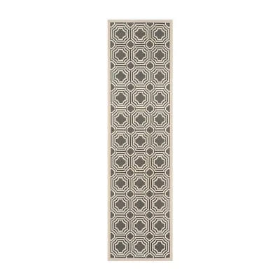 Safavieh Courtyard Collection Torma Geometric Indoor/Outdoor Runner Rug