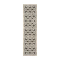 Safavieh Courtyard Collection Torma Geometric Indoor/Outdoor Runner Rug