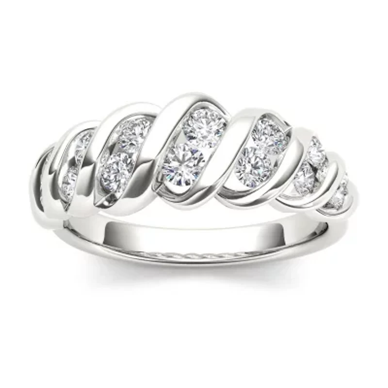 Womens 3.5MM 3/4 CT. T.W. Natural White Diamond 14K Gold Anniversary Wedding Band
