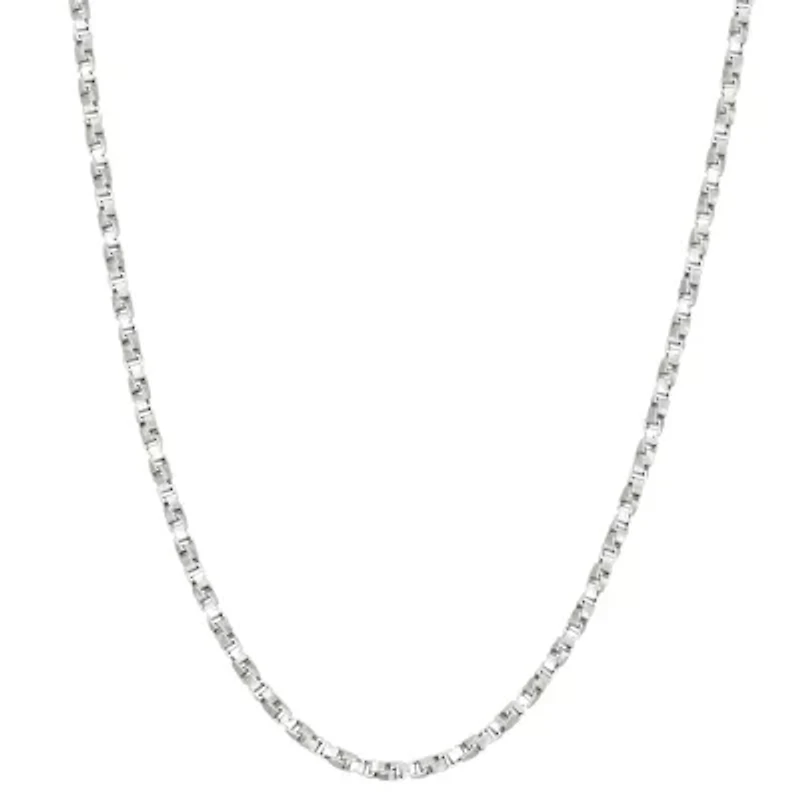 Sterling Silver Solid Box Chain Necklace